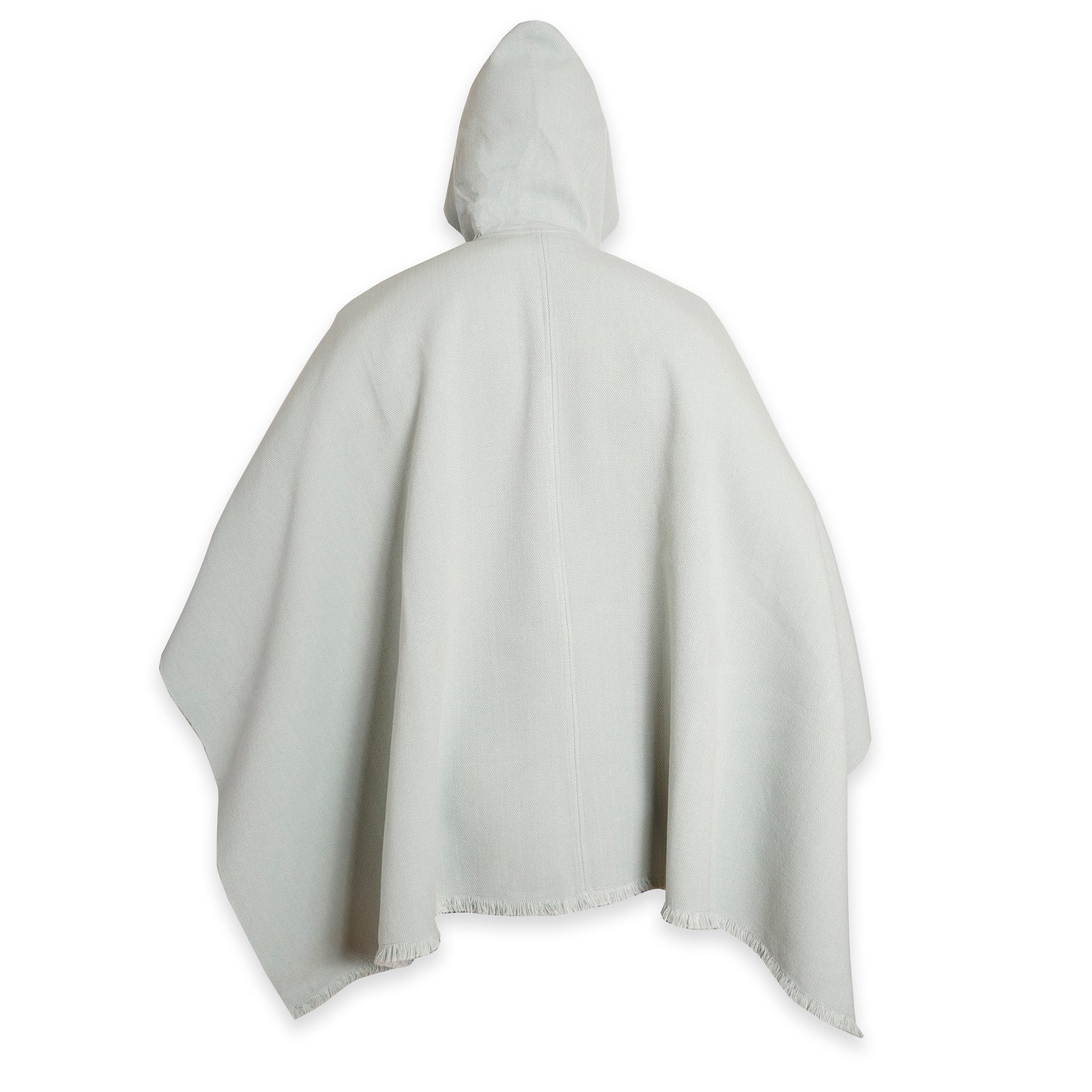 PONCHO DE LANA MENTA CON GORRO