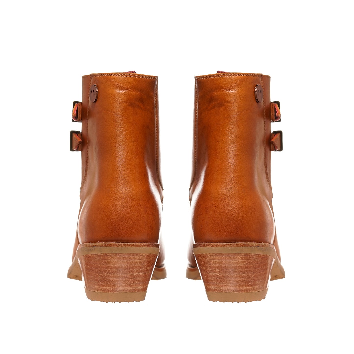 BOTIN DE HUASO DOS HEBILLAS LISO