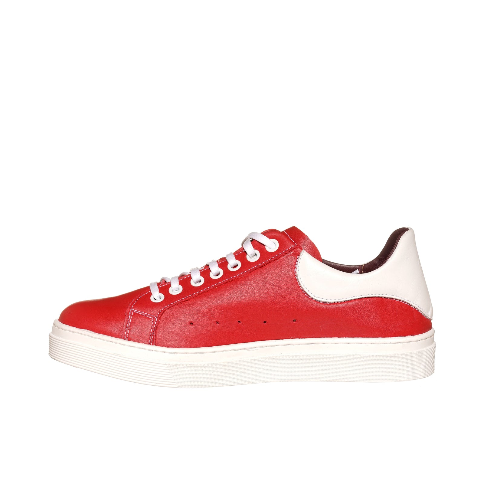 Zapatilla Nevado Roja Talonera Blanca