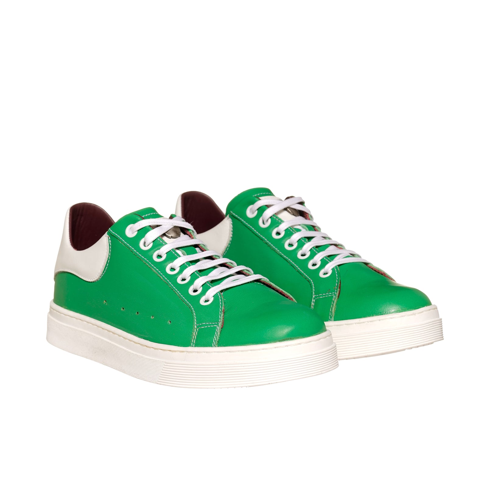 Zapatilla Nevado Verde Talonera Blanca