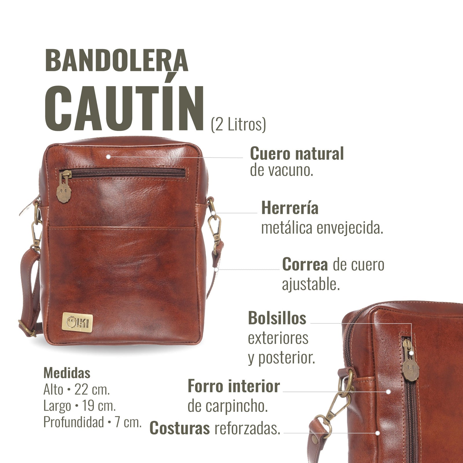 BANDOLERA CAUTIN CASTAÑO