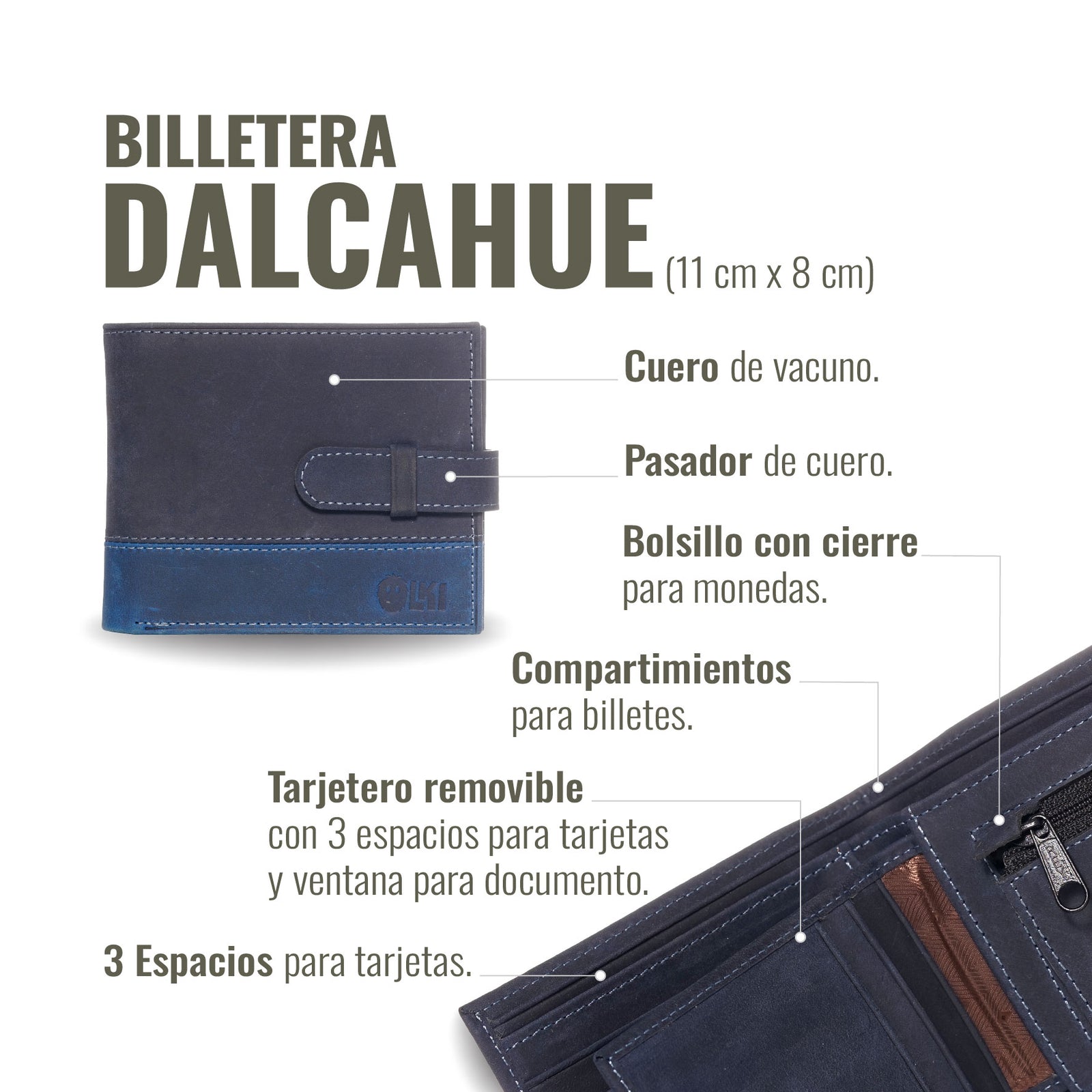 BILLETERA DALCAHUE AZUL MARINO