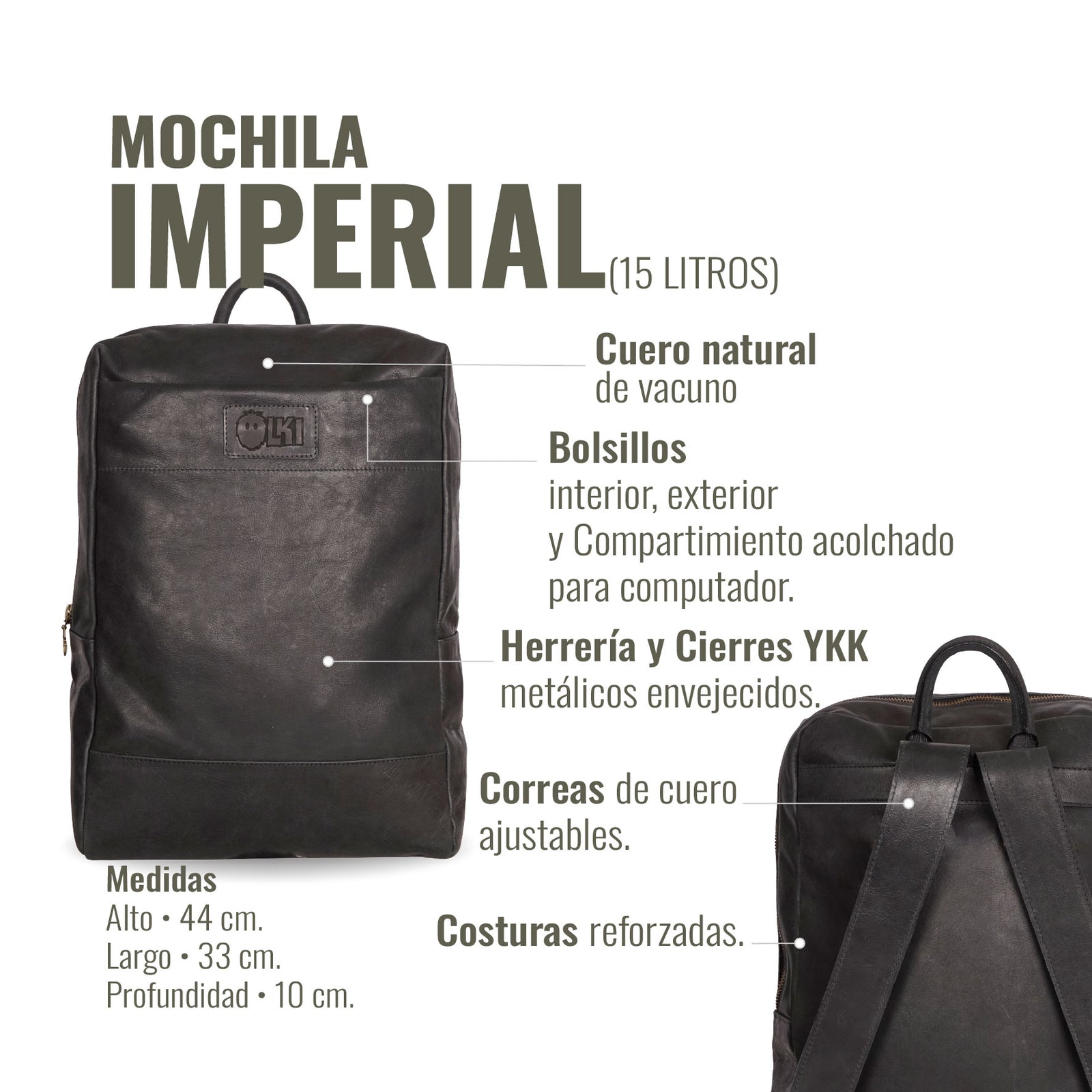 MOCHILA IMPERIAL NEGRA