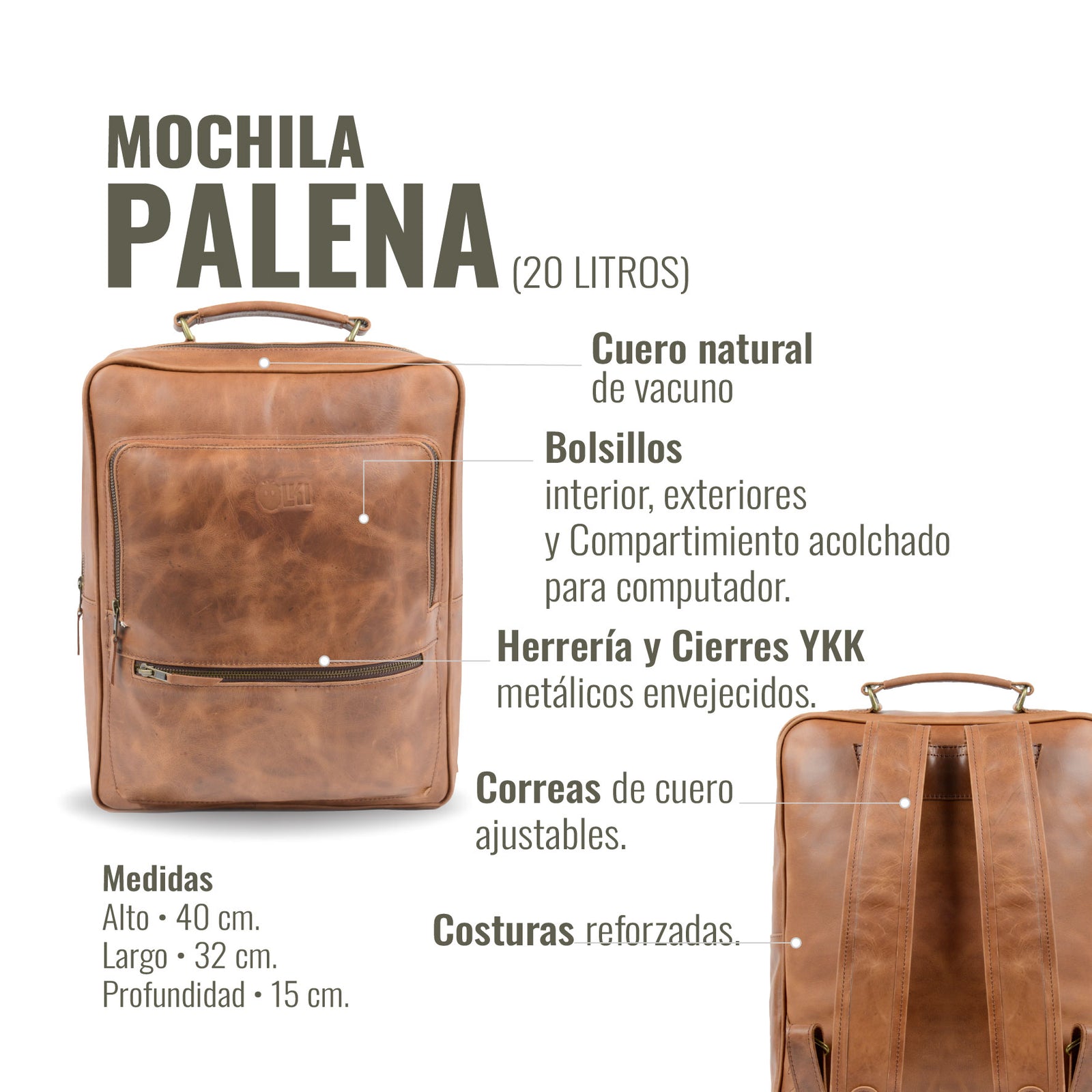 MOCHILA PALENA HABANO
