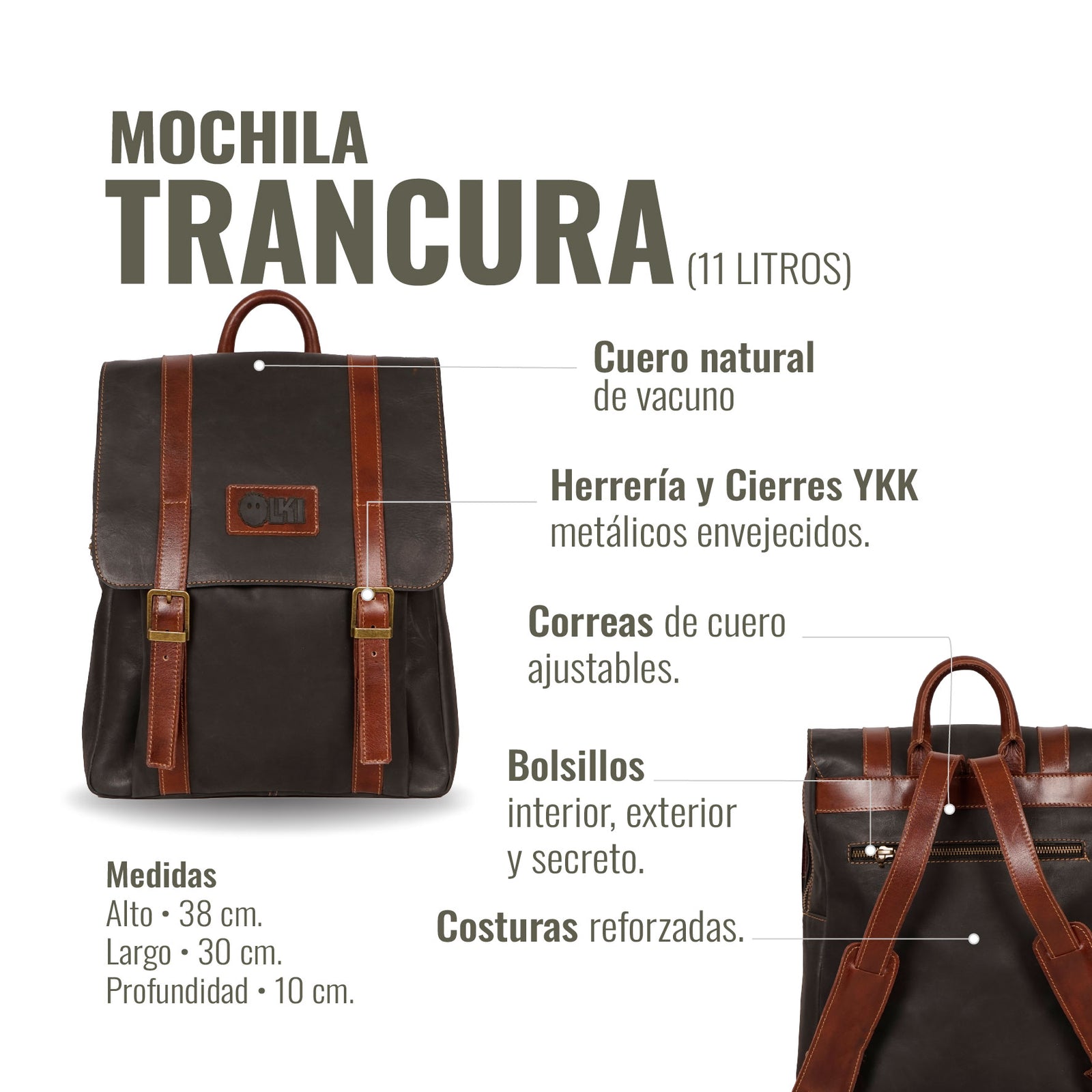 MOCHILA TRANCURA NEGRA