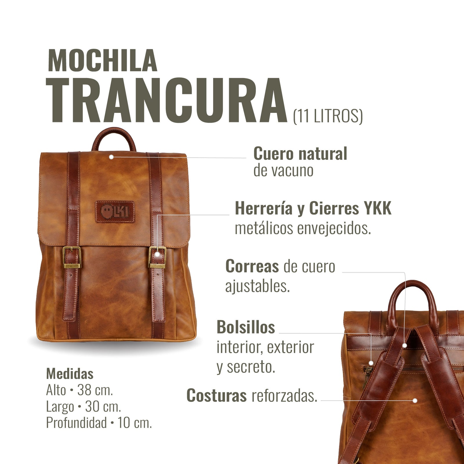 MOCHILA TRANCURA CARAMEL