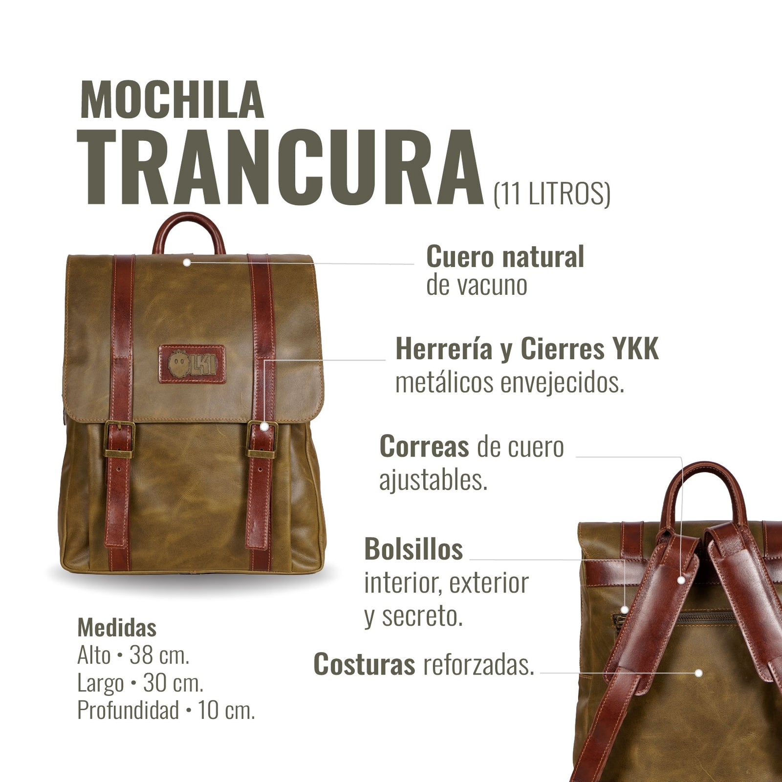 MOCHILA TRANCURA VERDE
