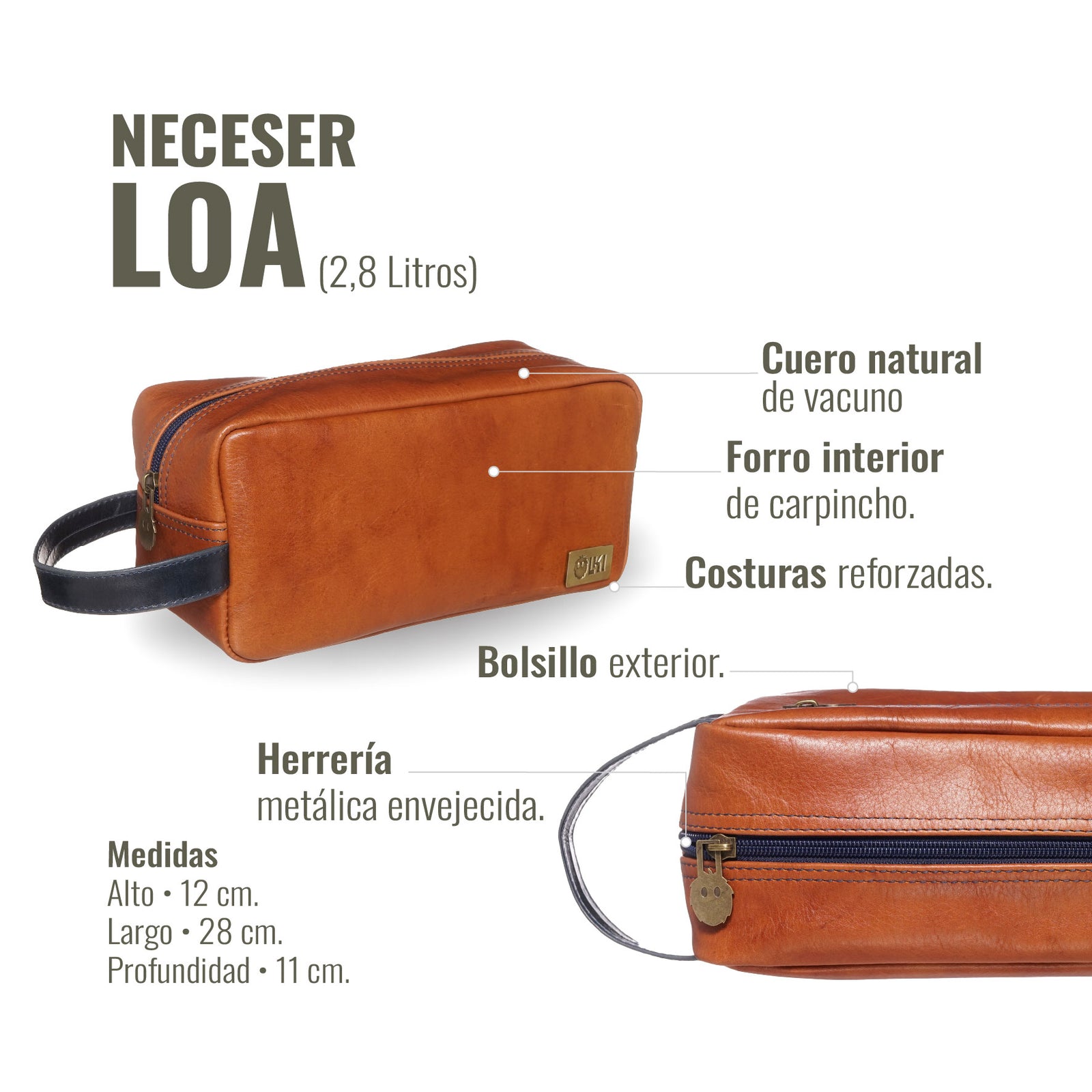 NECESER LOA TOSTADO-AZUL