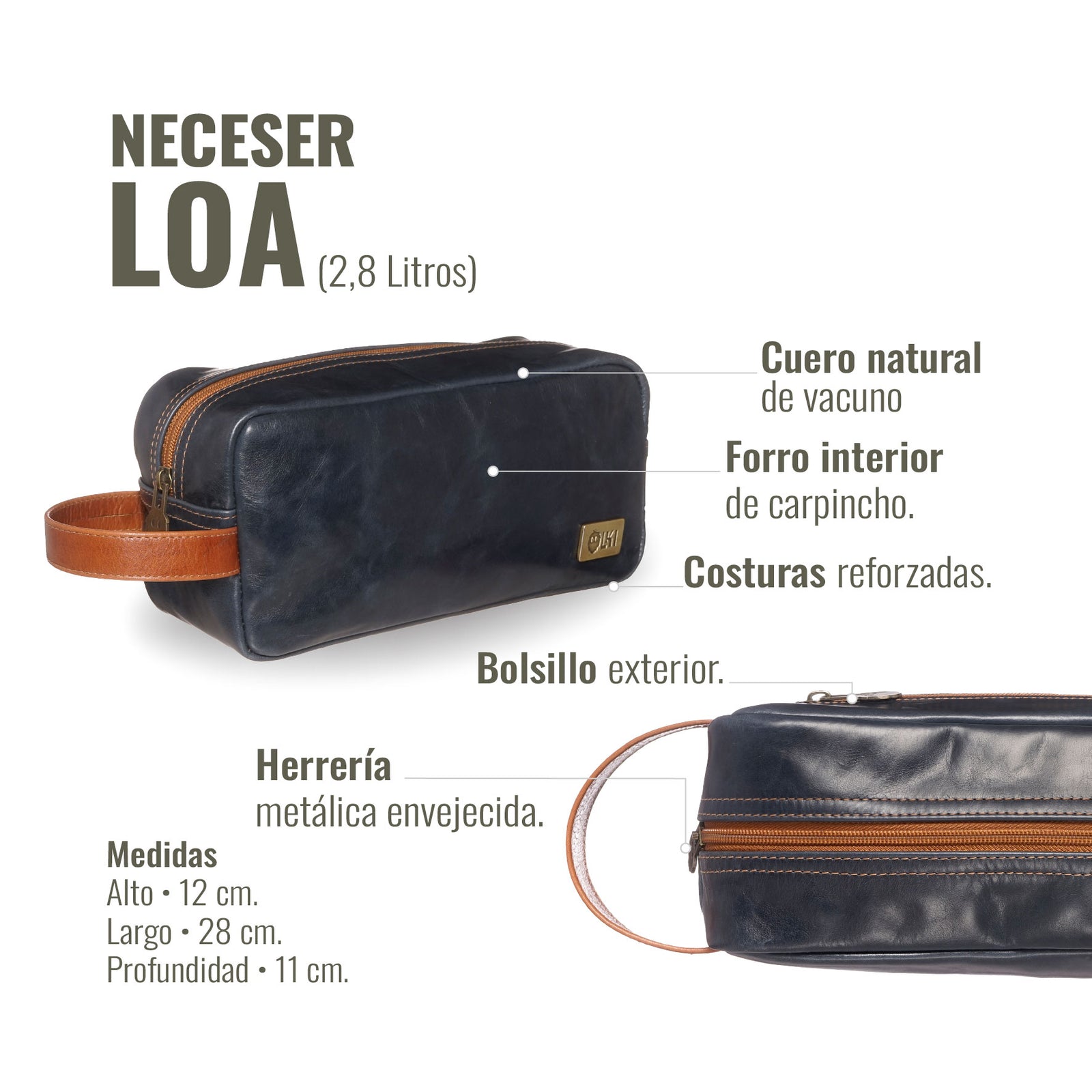 NECESER LOA AZUL-TOSTADO