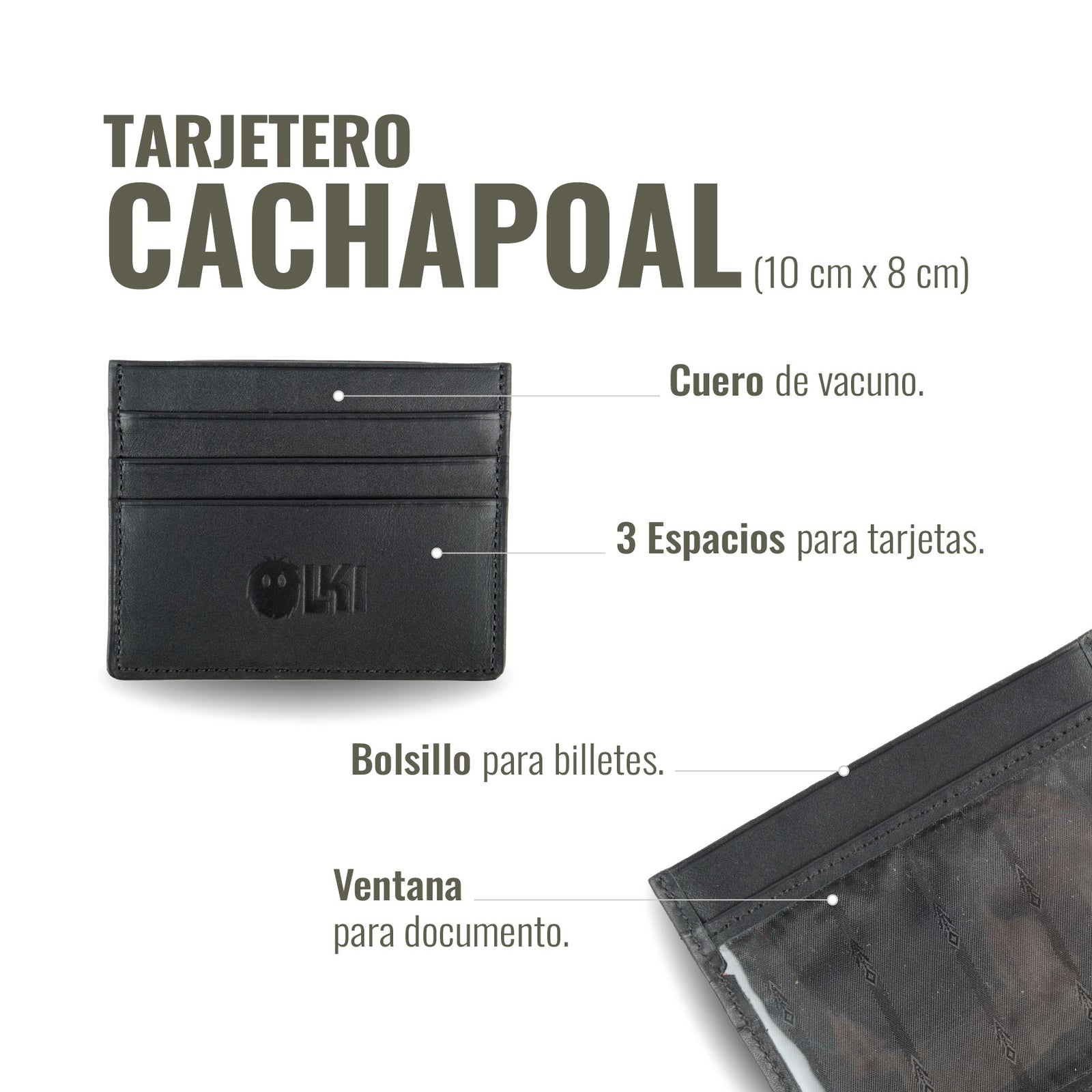TARJETERO CACHAPOAL NEGRO