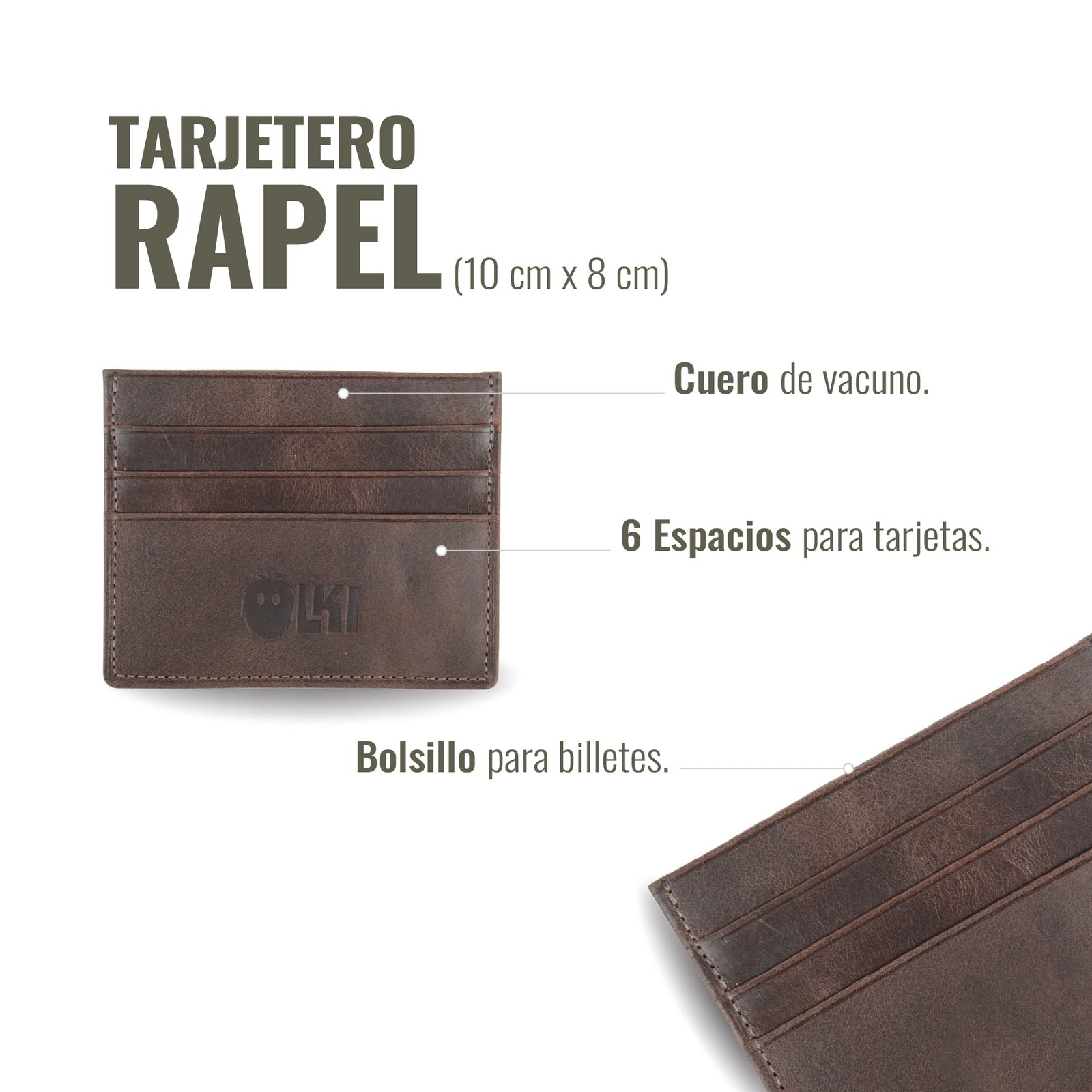 TARJETERO RAPEL CHOCOLATE