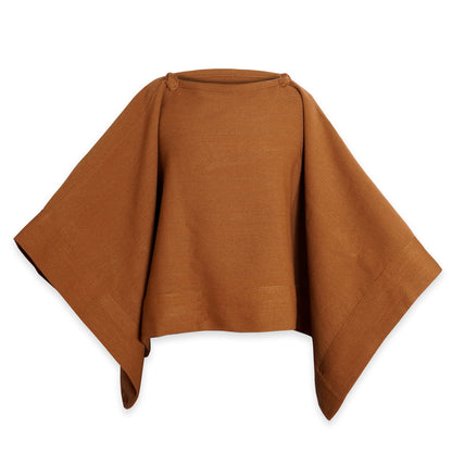 PONCHO DE LANA CASTAÑO