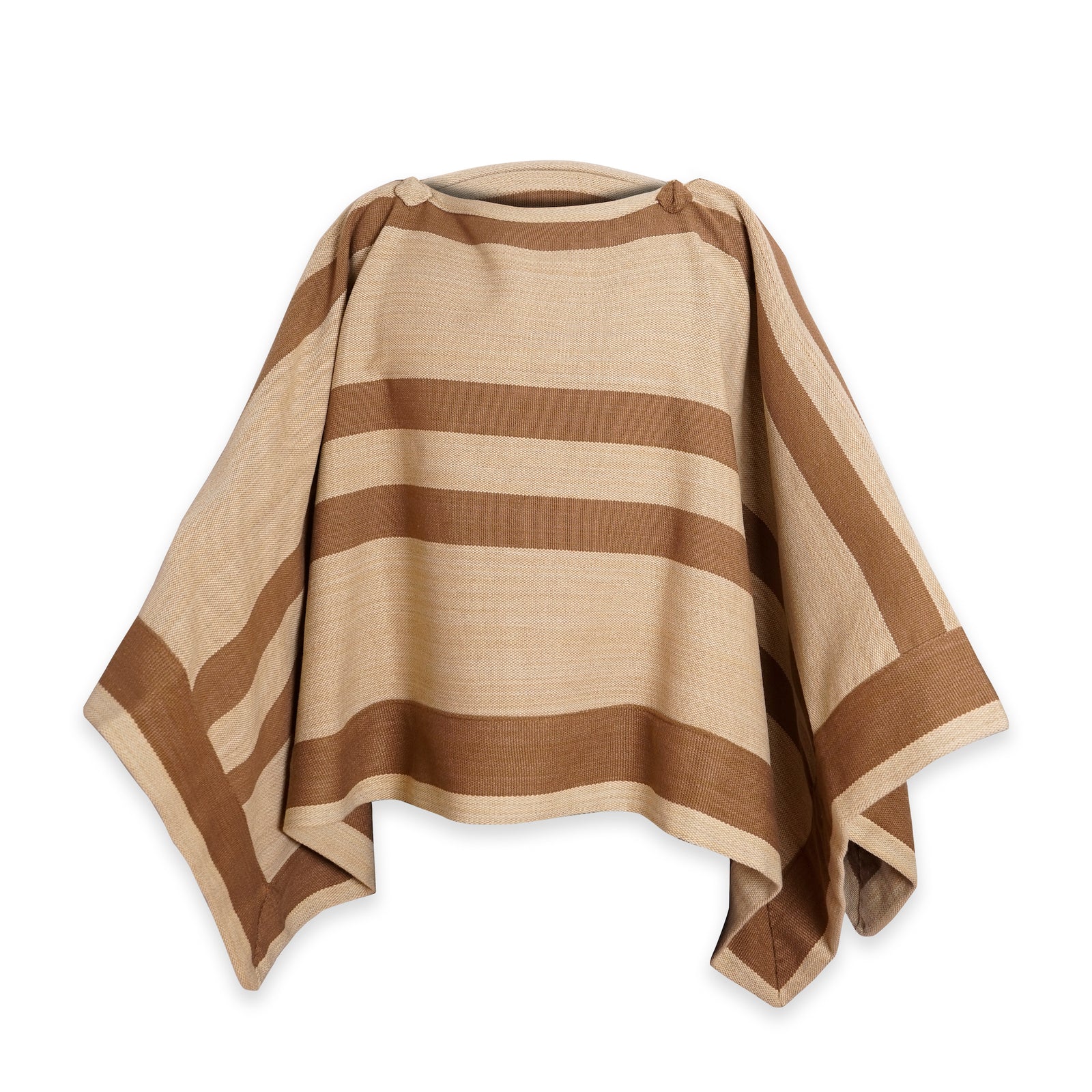 MANTA LISTADO DE LANA BEIGE