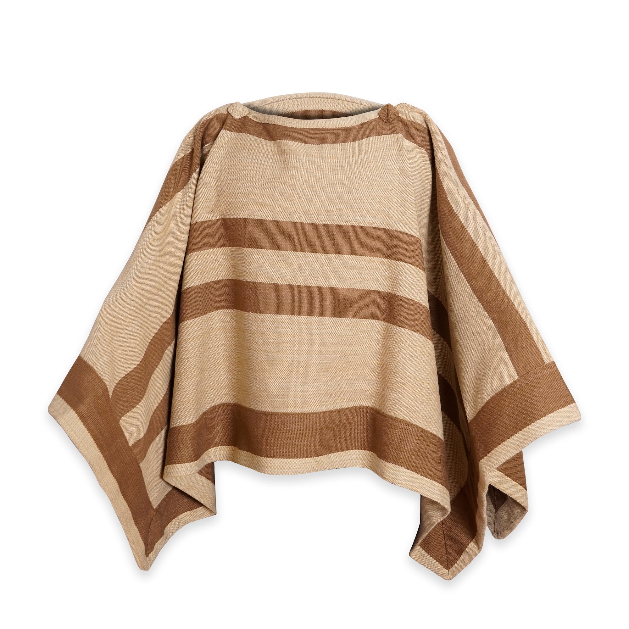 MANTA LISTADO DE LANA BEIGE