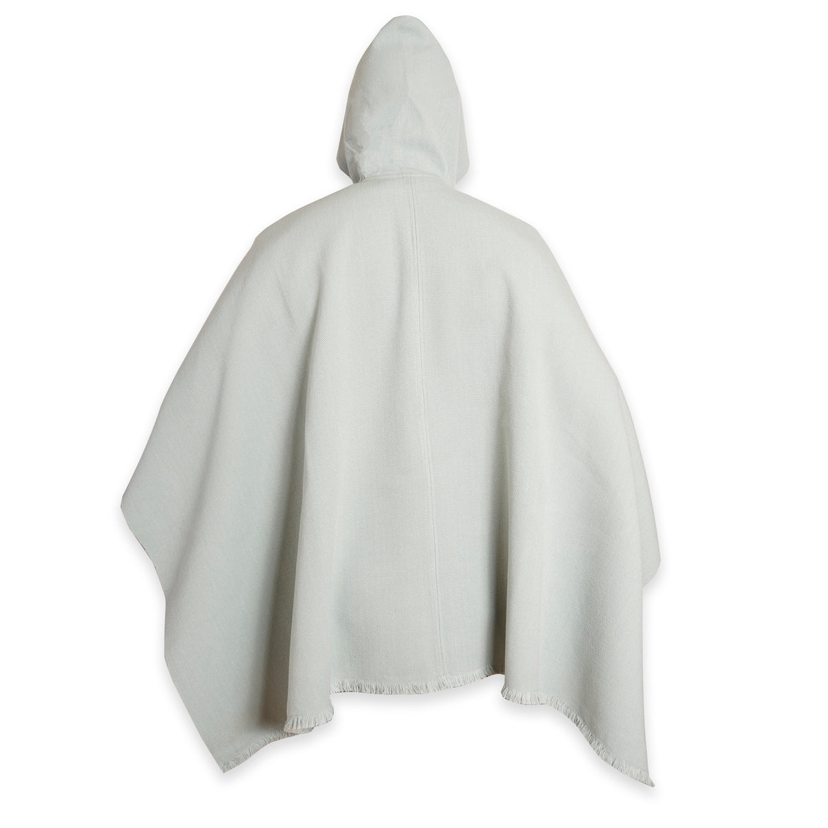 PONCHO DE LANA MENTA CON GORRO