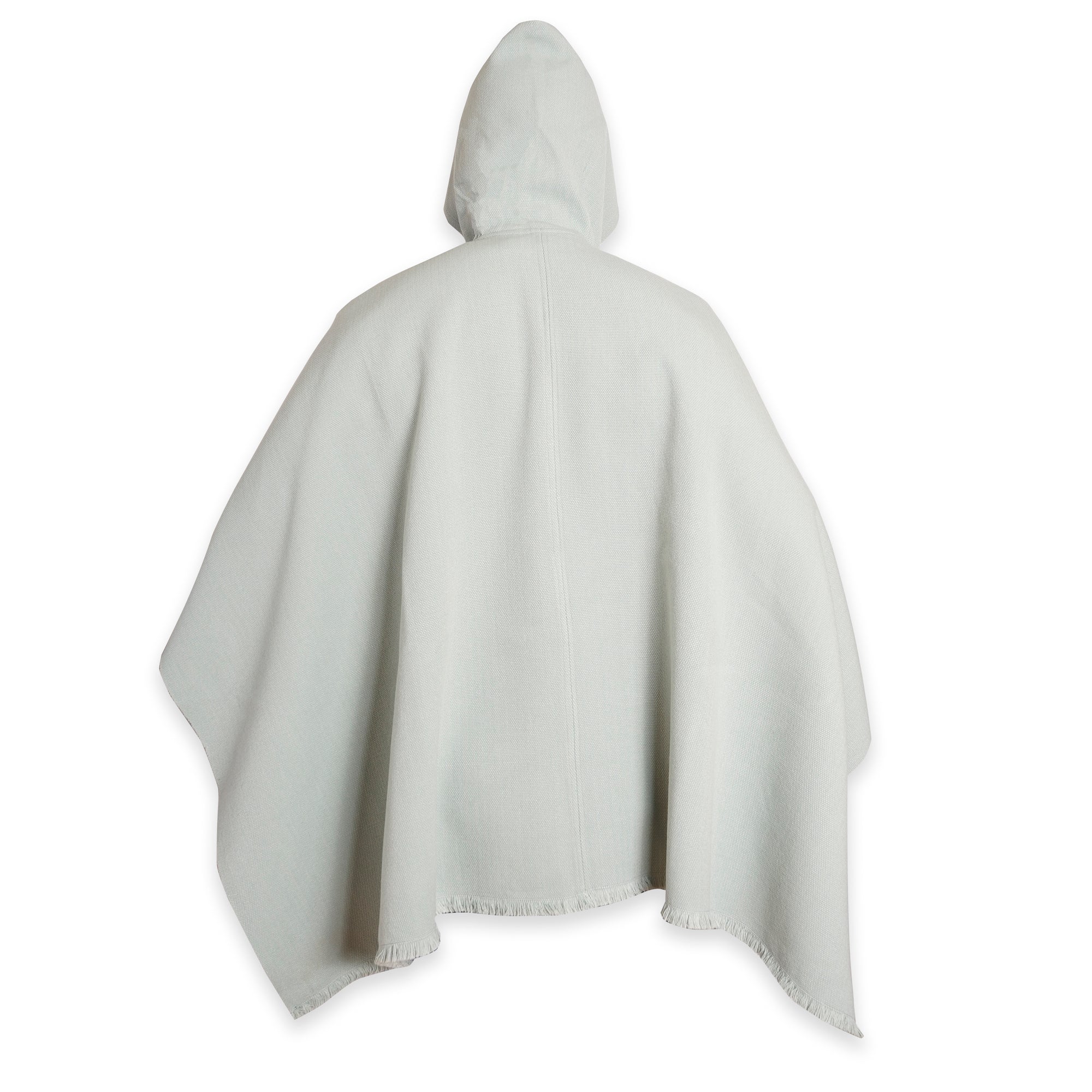 PONCHO DE LANA MENTA CON GORRO