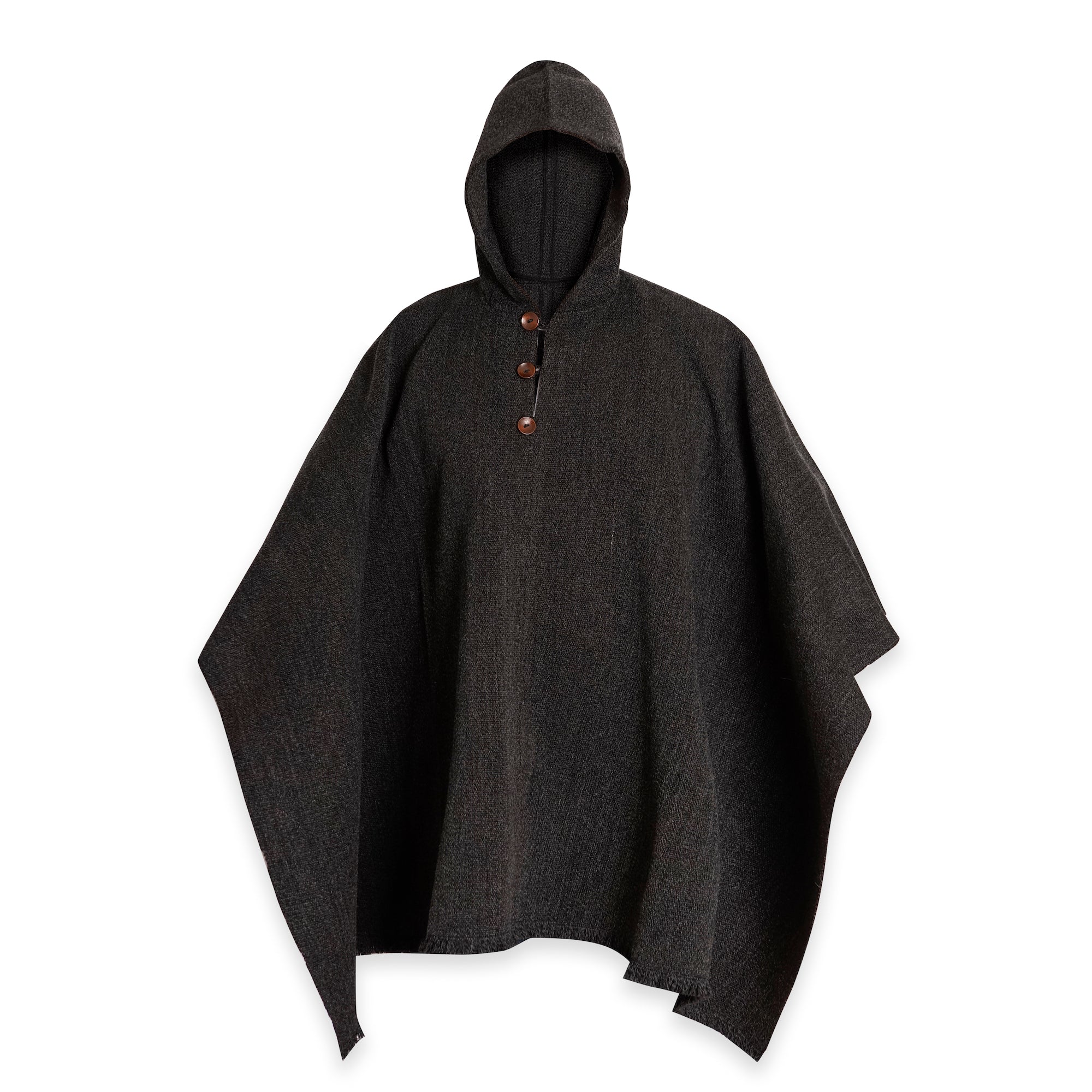 PONCHO DE LANA MARENGO CON GORRO