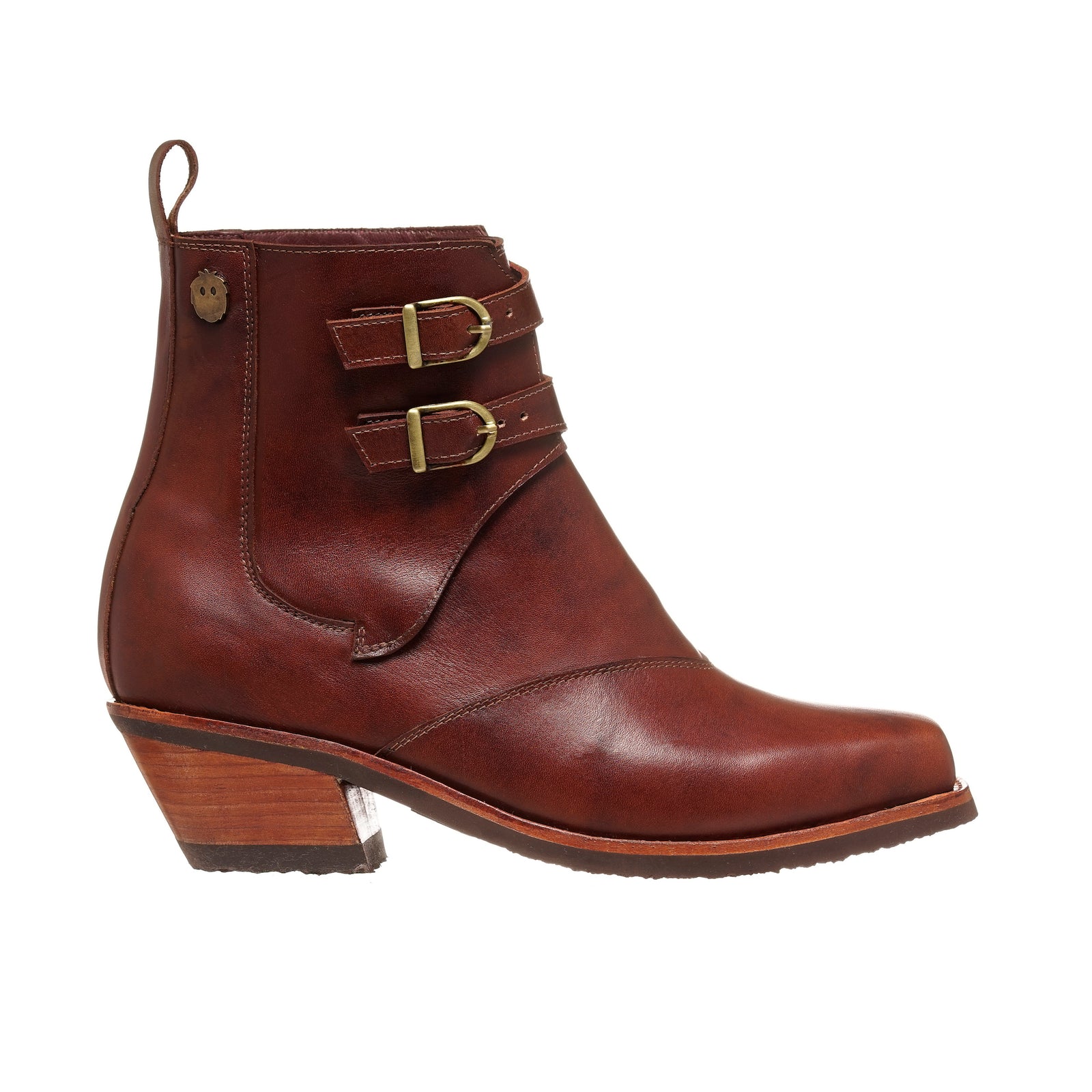 BOTIN DOS HEBILLAS CORTE CASTAÑO