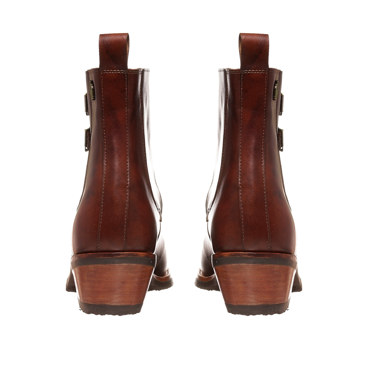 BOTIN DOS HEBILLAS CORTE CASTAÑO