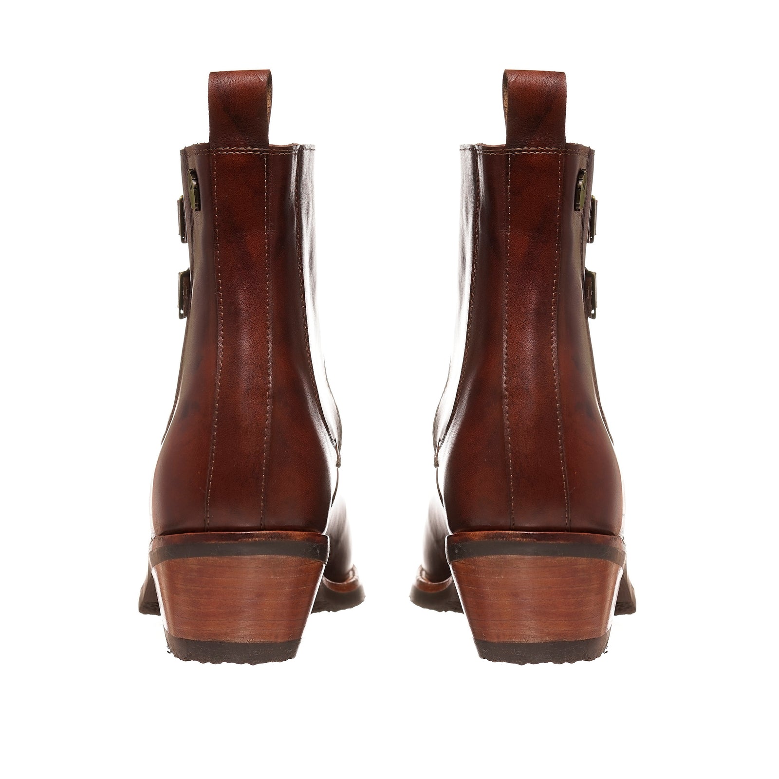 BOTIN DOS HEBILLAS CORTE CASTAÑO