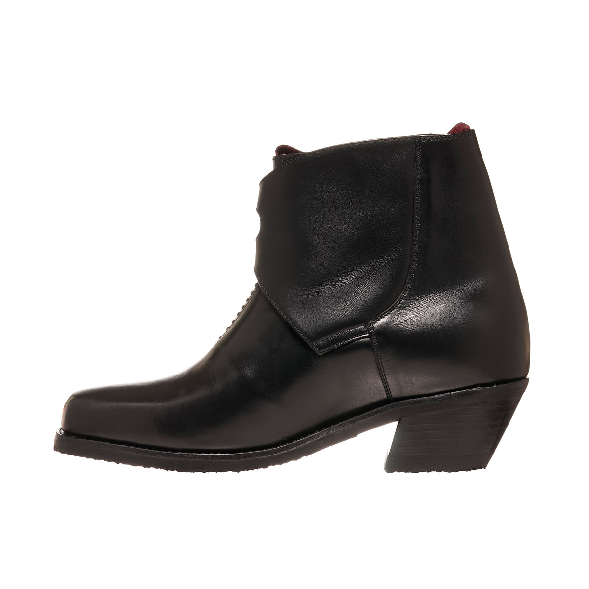BOTIN DOS HEBILLAS LISO NEGRO