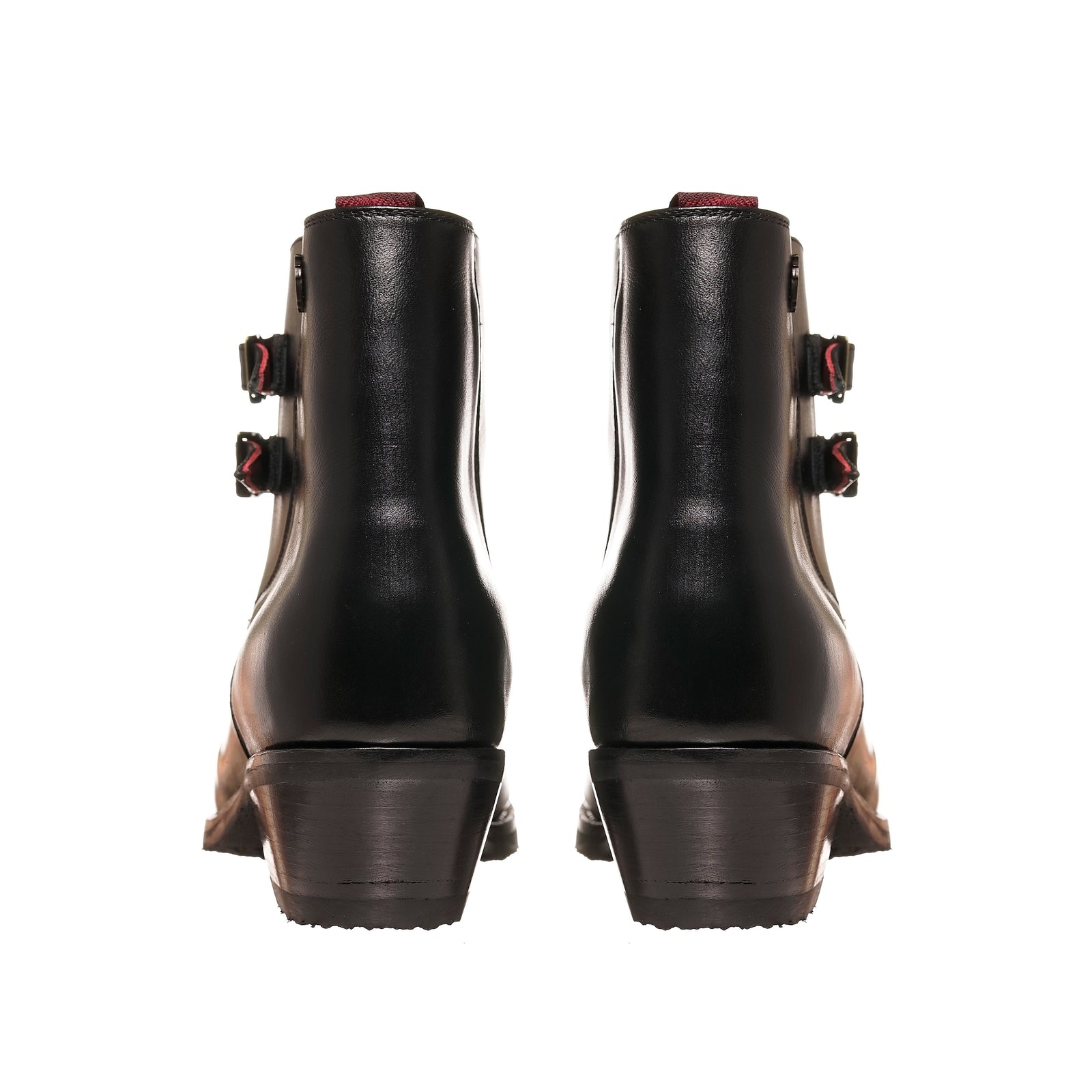 BOTIN DOS HEBILLAS LISO NEGRO