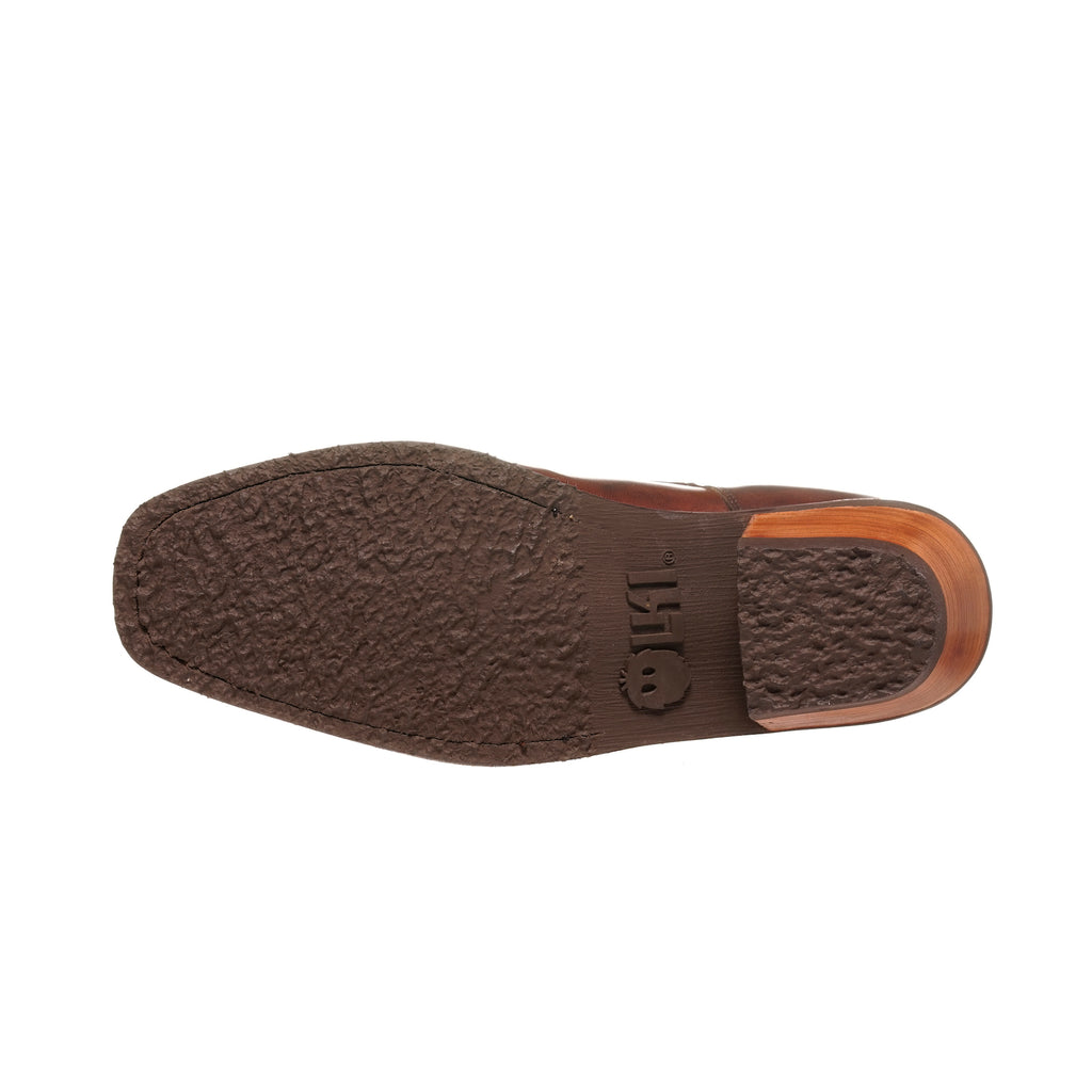 BOTIN DOS HEBILLAS LISO CASTAÑO