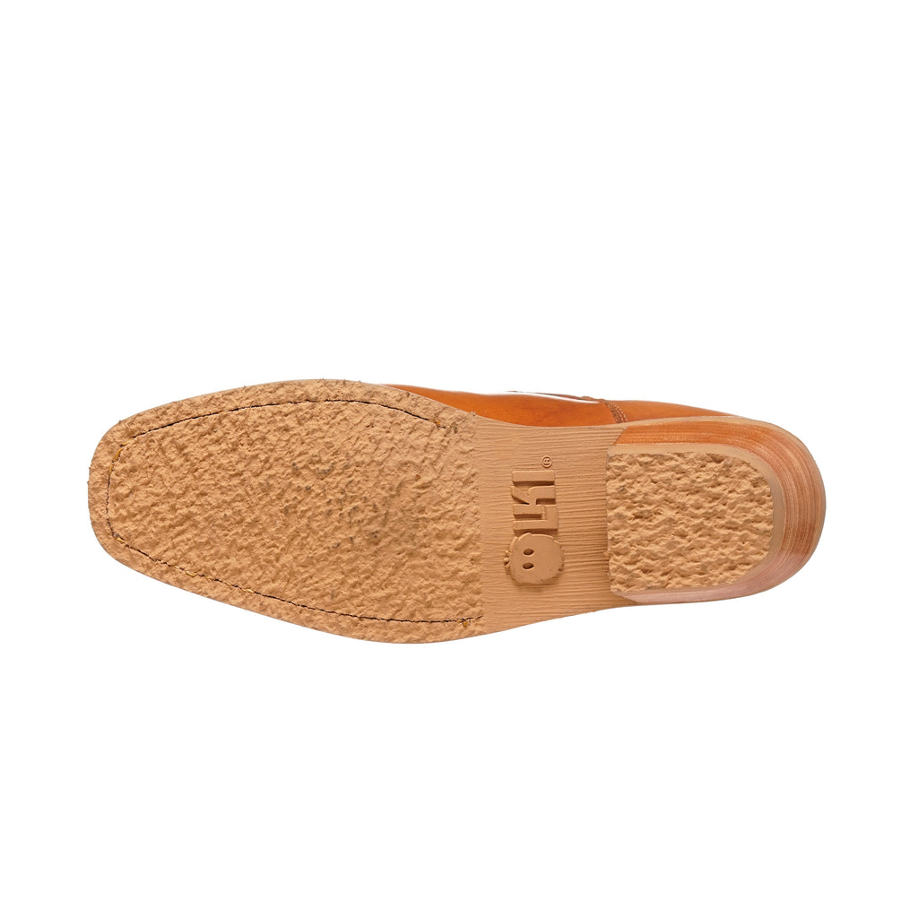 BOTIN DOS HEBILLAS LISO CURRY