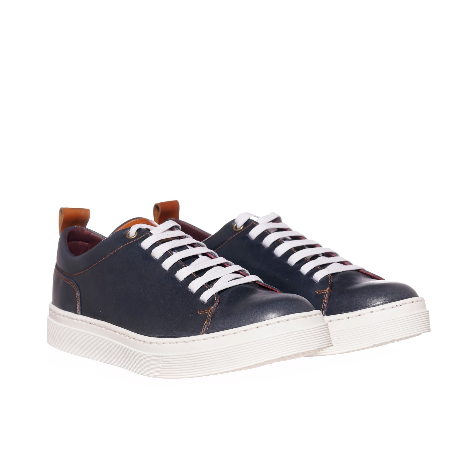 Zapatilla Calán Azul Marino Planta Blanca