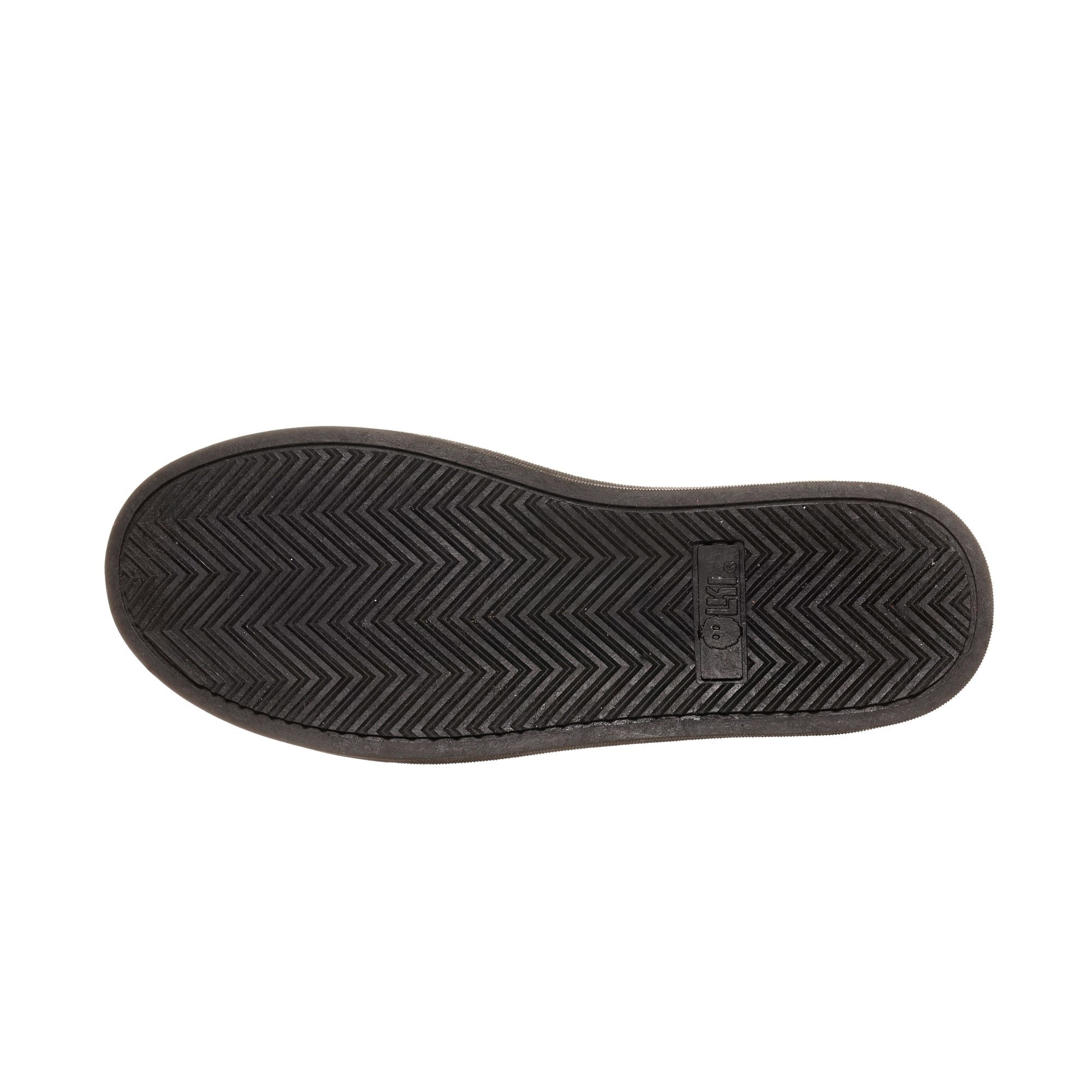 Zapatilla Nevado Negra Talonera Blanca