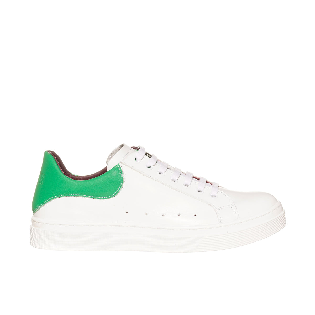 Zapatilla Nevado Blanca Talonera Verde