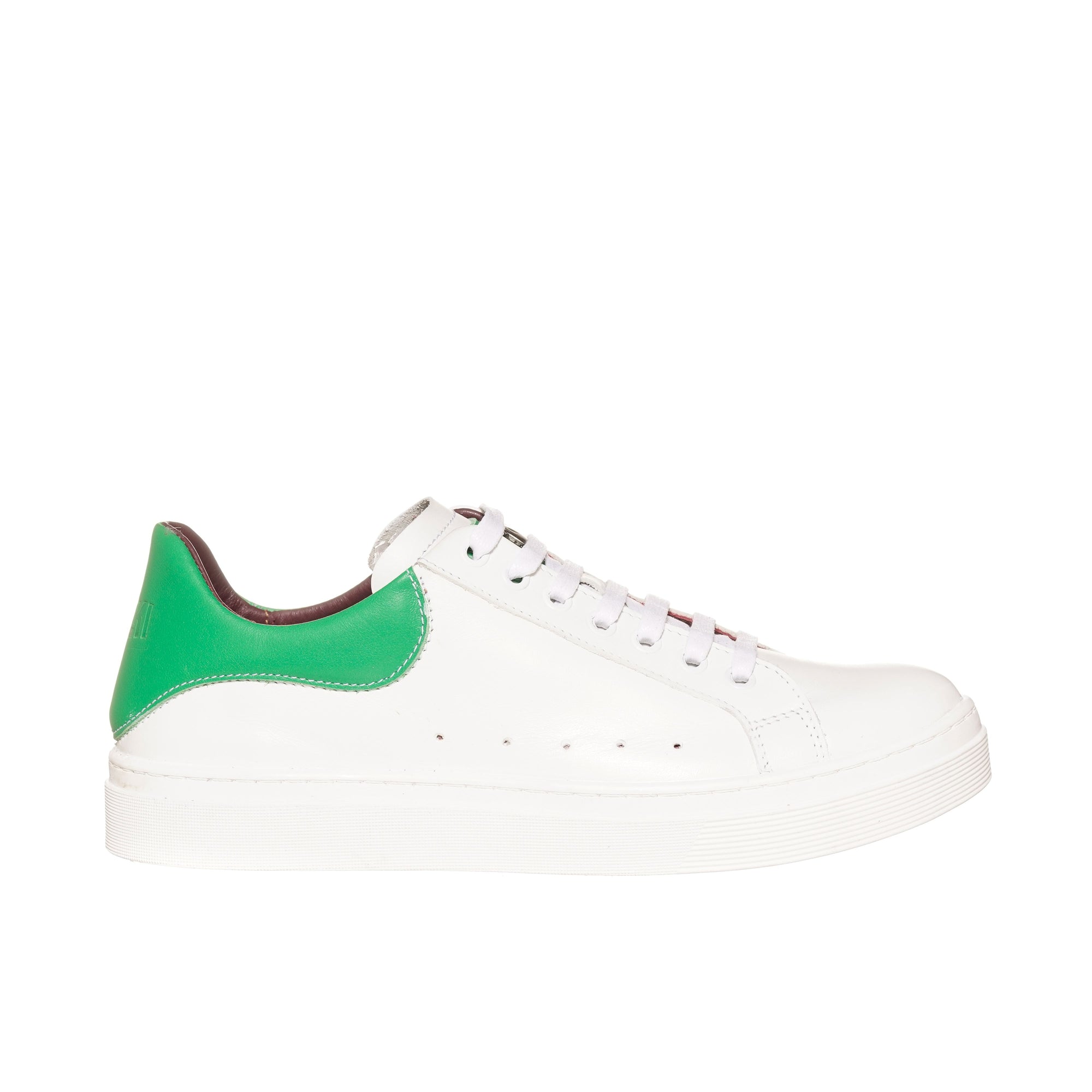 Zapatilla Nevado Blanca Talonera Verde