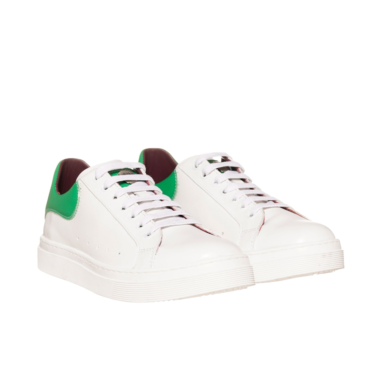 Zapatilla Nevado Blanca Talonera Verde