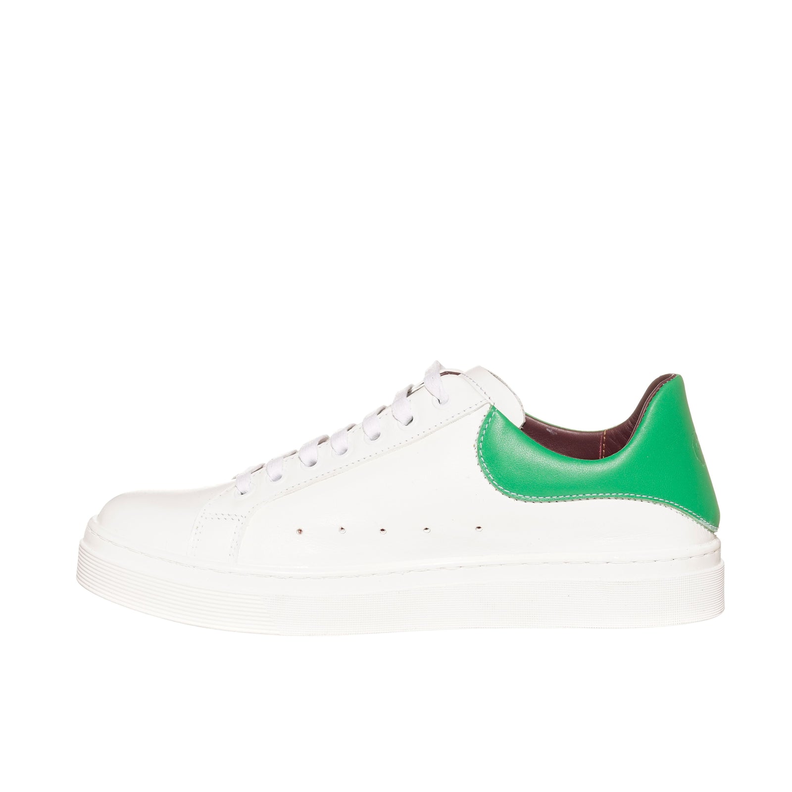 Zapatilla Nevado Blanca Talonera Verde