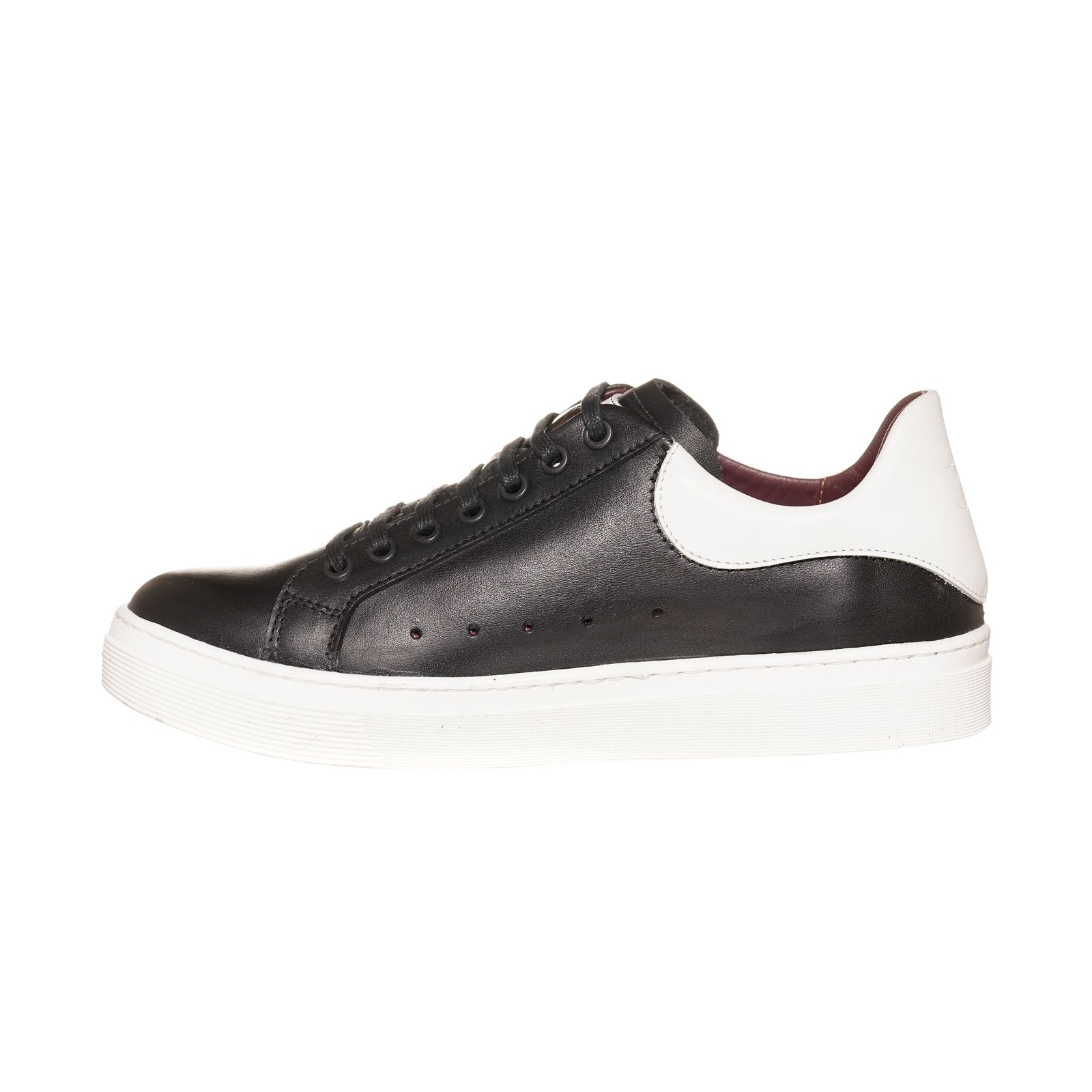 Zapatilla Nevado Negra Talonera Blanca