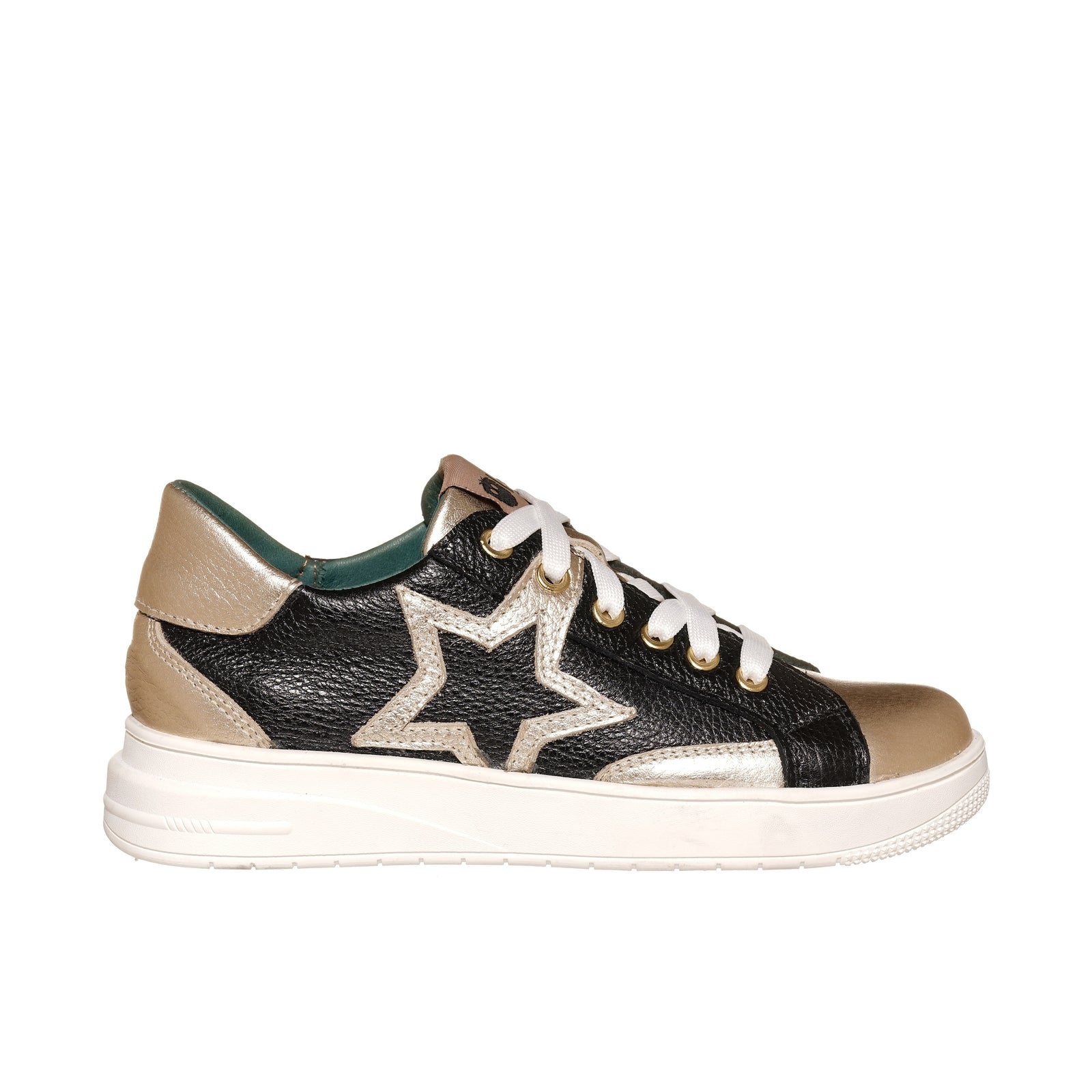 Zapatilla LOICA negra Planta Blanca