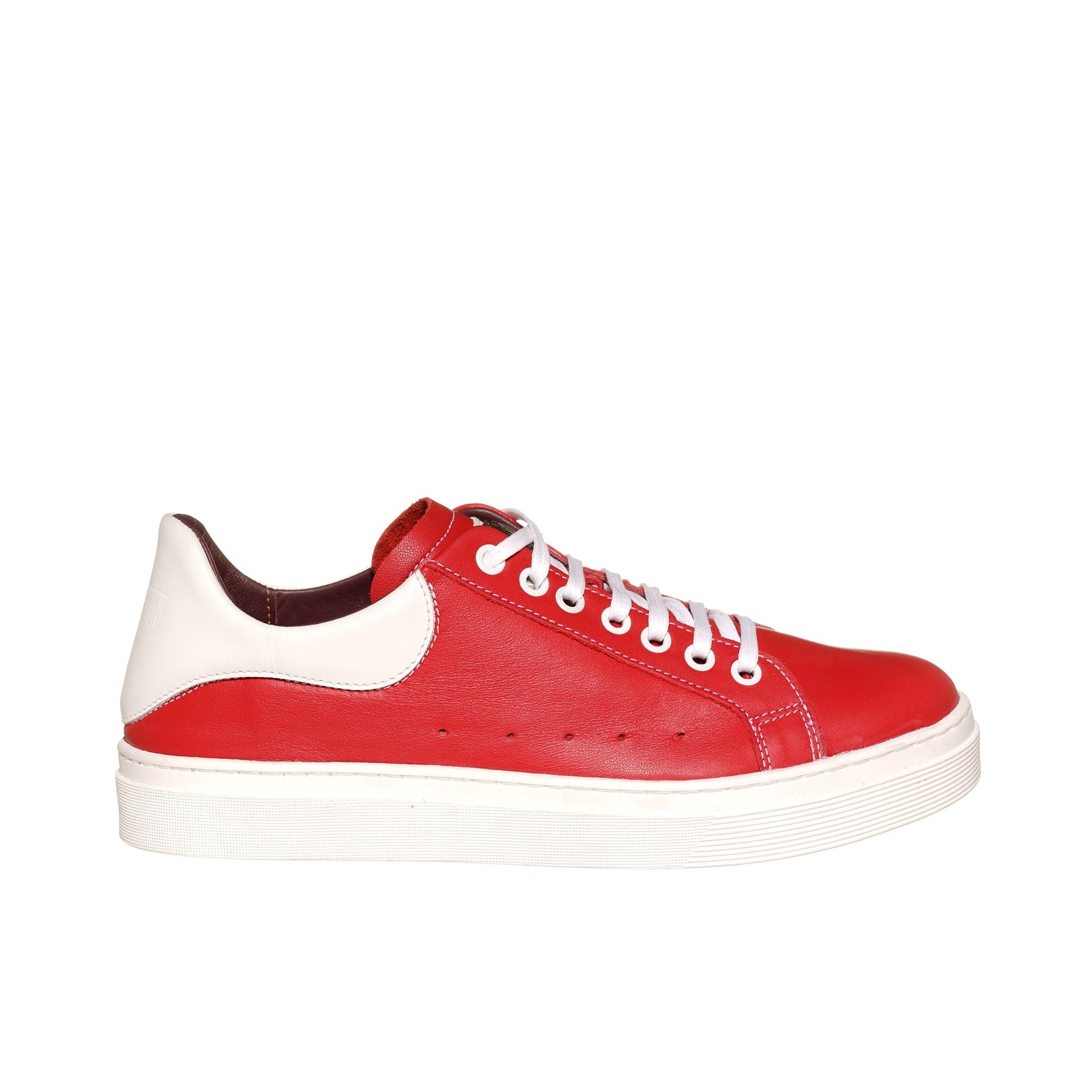 Zapatilla Nevado Roja Talonera Blanca