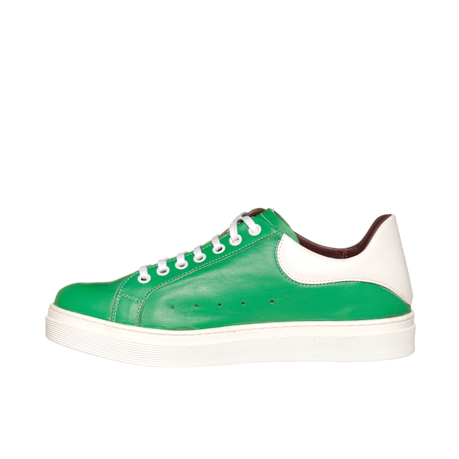 Zapatilla Nevado Verde Talonera Blanca
