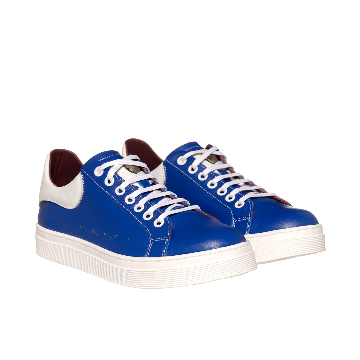 Zapatilla Nevado Azul Talonera Blanca