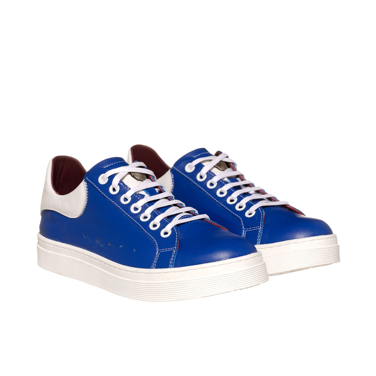 Zapatilla Nevado Azul Talonera Blanca