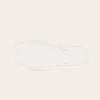 Zapatilla OLKI Manquehue petroleo de cuero con cordones blancos y planta de caucho blanca. Diseño urbano.