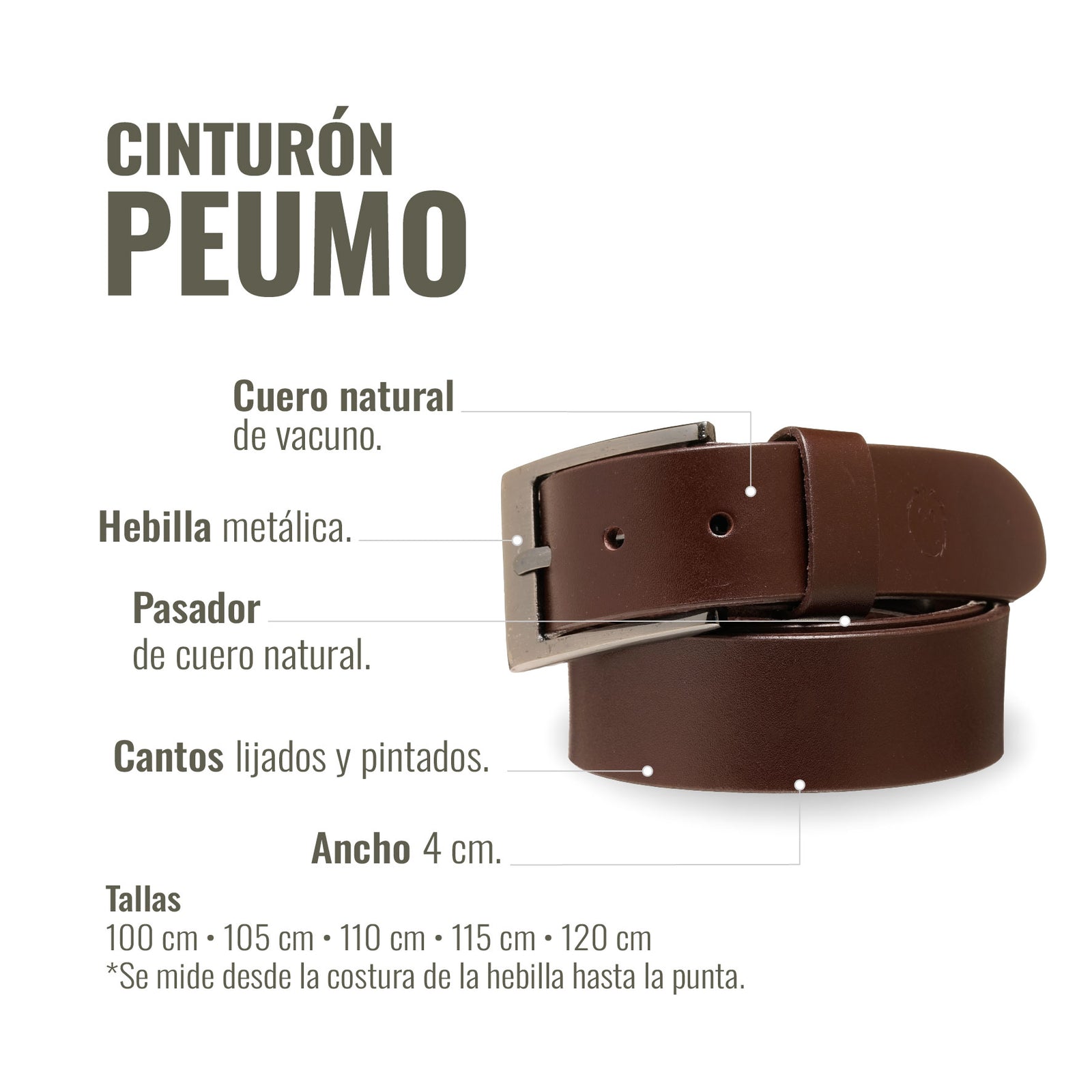 CINTURON PEUMO CHOCOLATE