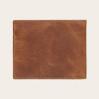 Billetera OLKI Ñuble Habano de cuero marrón con costuras visibles y textura natural. Diseño plegable con múltiples ranuras para tarjetas.