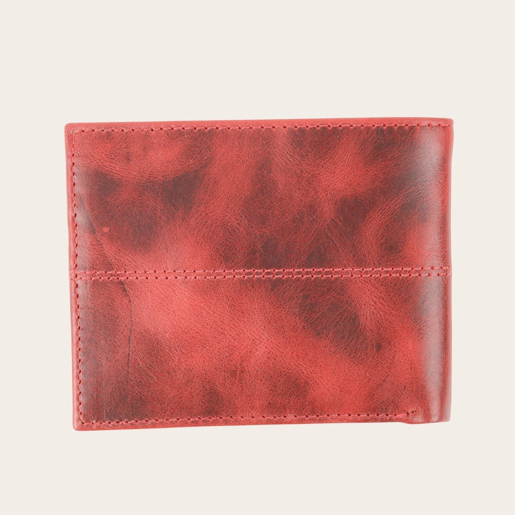 Billetera OLKI Ancoa Rojo de cuero con múltiples ranuras para tarjetas. Diseño compacto y elegante.