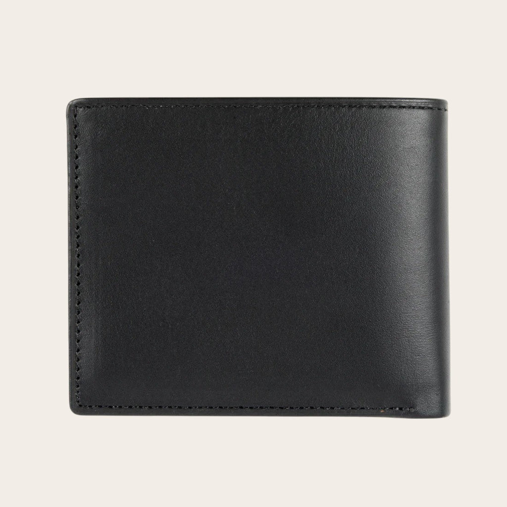Billetera Ñuble Negra de cuero de alta calidad de OLKI, diseño clásico y compacto con múltiples ranuras para tarjetas.