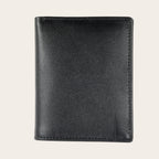 Billetera vertical OLKI Maule Negro de cuero con múltiples ranuras para tarjetas.
