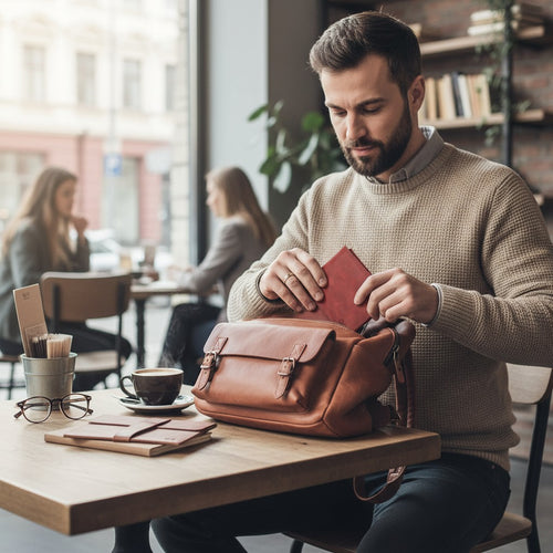 Billetera OLKI Ñuble Rojo de cuero con logo grabado, diseño clásico y funcional para tarjetas y efectivo.