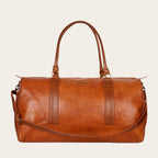 Bolso de viaje OLKI Futaleufu Curry Combinado de cuero con asas y correa ajustable. Ideal para escapadas.