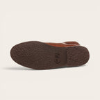 Botín Osorno Moka de cuero para hombre OLKI con suela de caucho chocolate y cordones. Elegante y duradero.