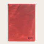 OLKI Porta Pasaporte Colorado Rojo de piel de vacuno con 3 ranuras para tarjetas y separador de pasaporte. Dimensiones 10x14 cm.